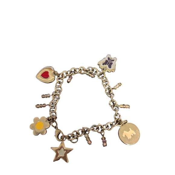 Other - Silver Charm Bracelet with Colorful Accents
